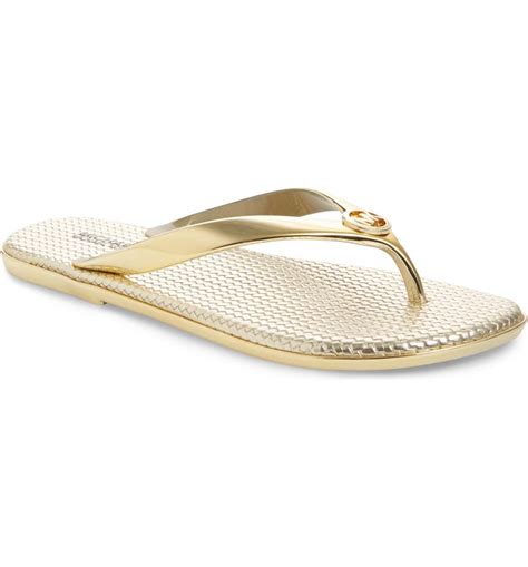 jet set jelly flip flop michael michael kors|Jet Set Metallic Jelly Flip.